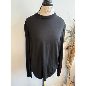 Hugo Boss Mens Black Crewneck Sweater Long Sleeve Polyamide Knit Size L Turkey